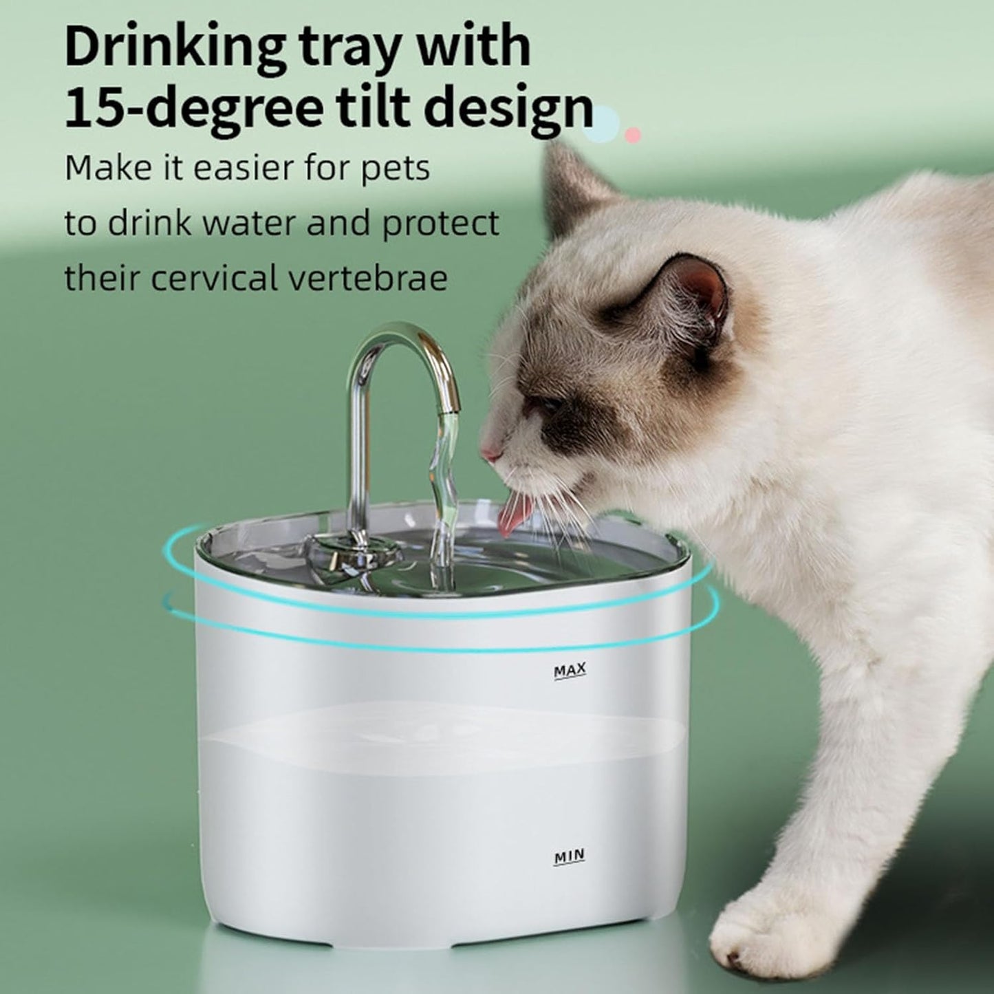 Large Capacity Spacious Water Dispenser Hygienic Dog Waterer Pet Water Fountains for Indoor Use Stainless Steel Cats Waterer