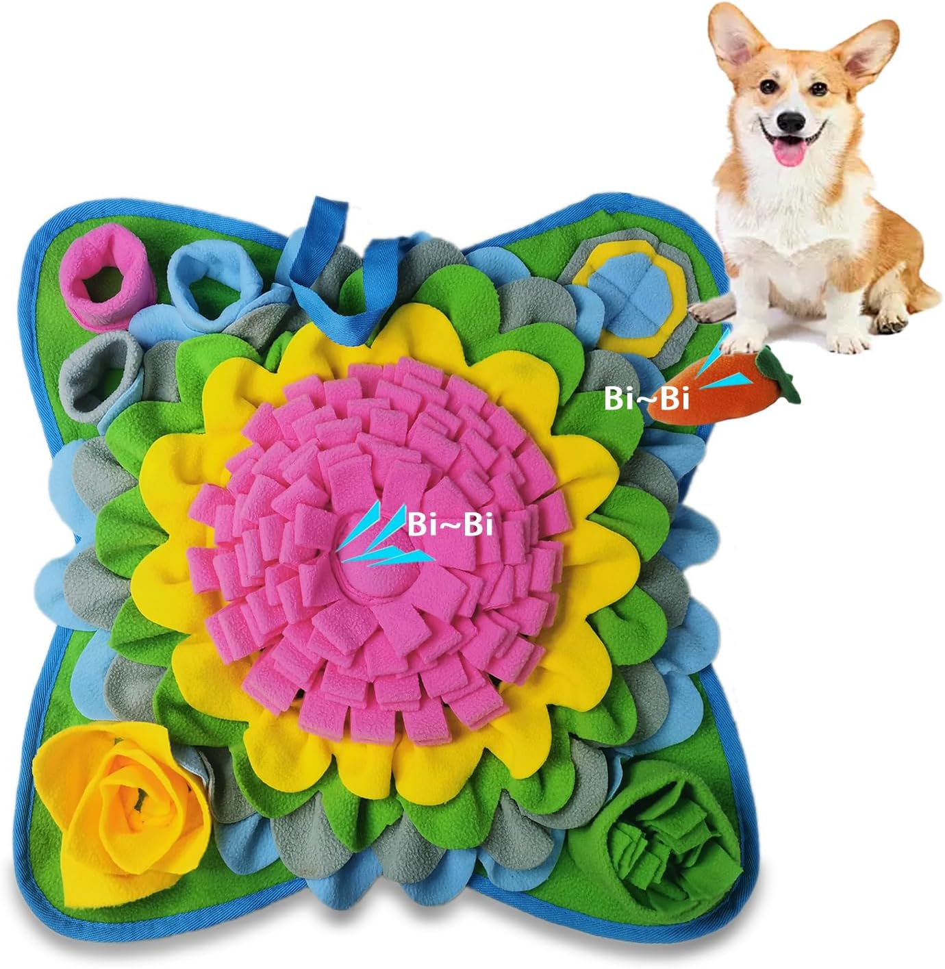 Snuffle Mat for Dogs Feeding Mats Puppy Sniffing Pad,Pets Slow Feeder Cat Interactive Dog Treats Puzzle Toys for Small Medium Large Dogs,Encourages Natural Foraging Skills,Anxiety Relief (Pink-1)