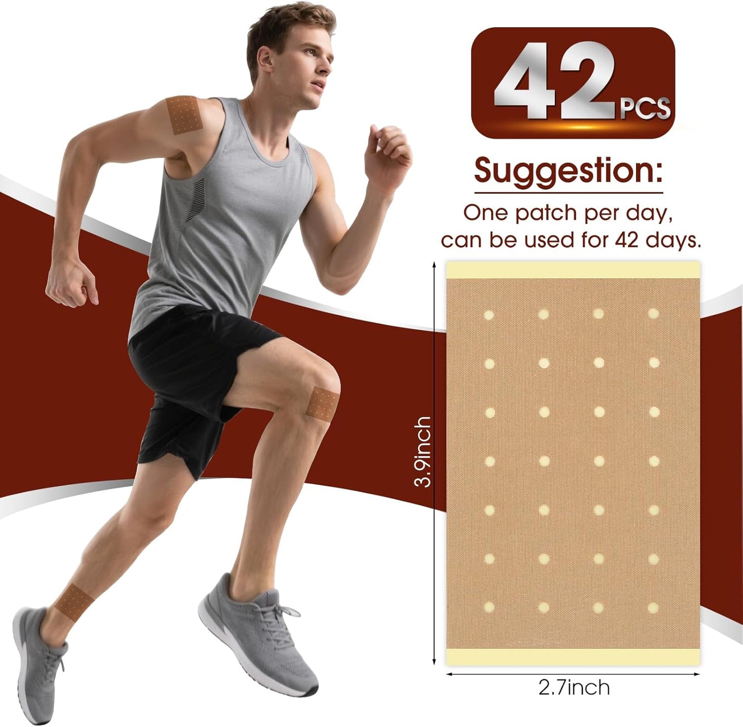 42PCS Tiger Patch, Chinese Tiger Back Heat Patches Ultra Strength for Muscle Joint of Knee Shoulder and Neck
