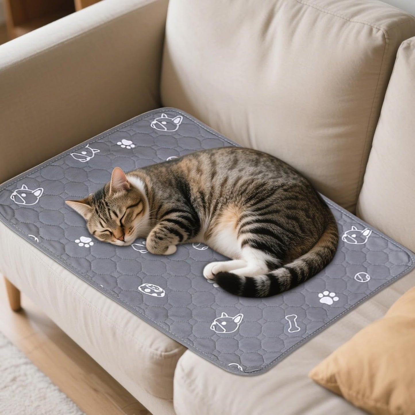 Dog Pee Pads - Dog Pee Pads Bunny Bedding Mats | Non-Slip Washable Liners Floor Protector Pet Supplies for Potty Training Cage Liter Box Cat Bunny Small Animals Doggie