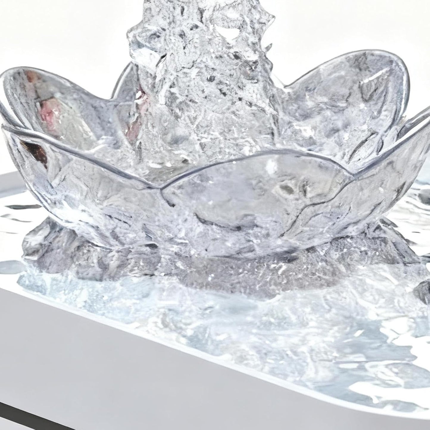 Cat Water Fountain - USB Rechargeable Filter Dispenser, Silent Automatic Cat Water Fountain, Continuous Fresh Flow, Easy to Use Pet Hydration, for Indoor Home Kitten Dog, 4.72x4.72x6.29inch