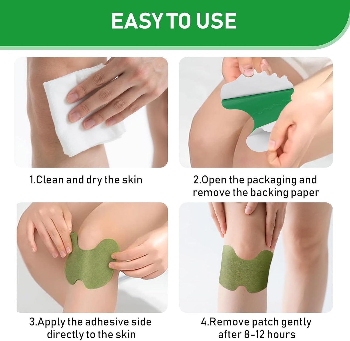 84Pcs Knee Patches, Warming Herbal Patches Wormwood Extract Sticker Heat Patches for Knee, Back, Neck, Shoulder