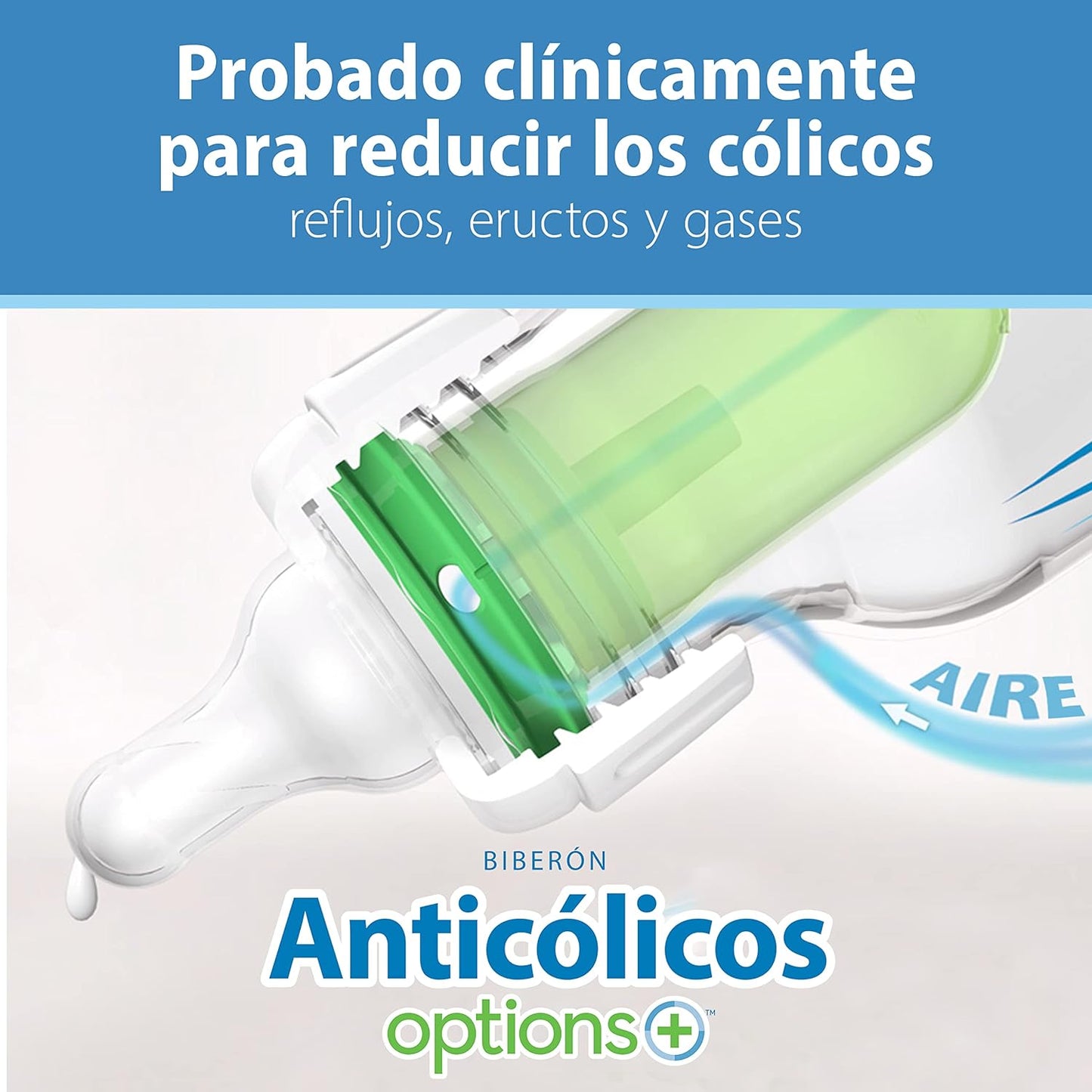 Dr. Brown's Natural Flow Anti-Colic Options+ Narrow Baby Bottle Gift Set with Advantage Pacifier & Bottle Travel Caps, 0m+ (Packaging/Pacifier May Vary)