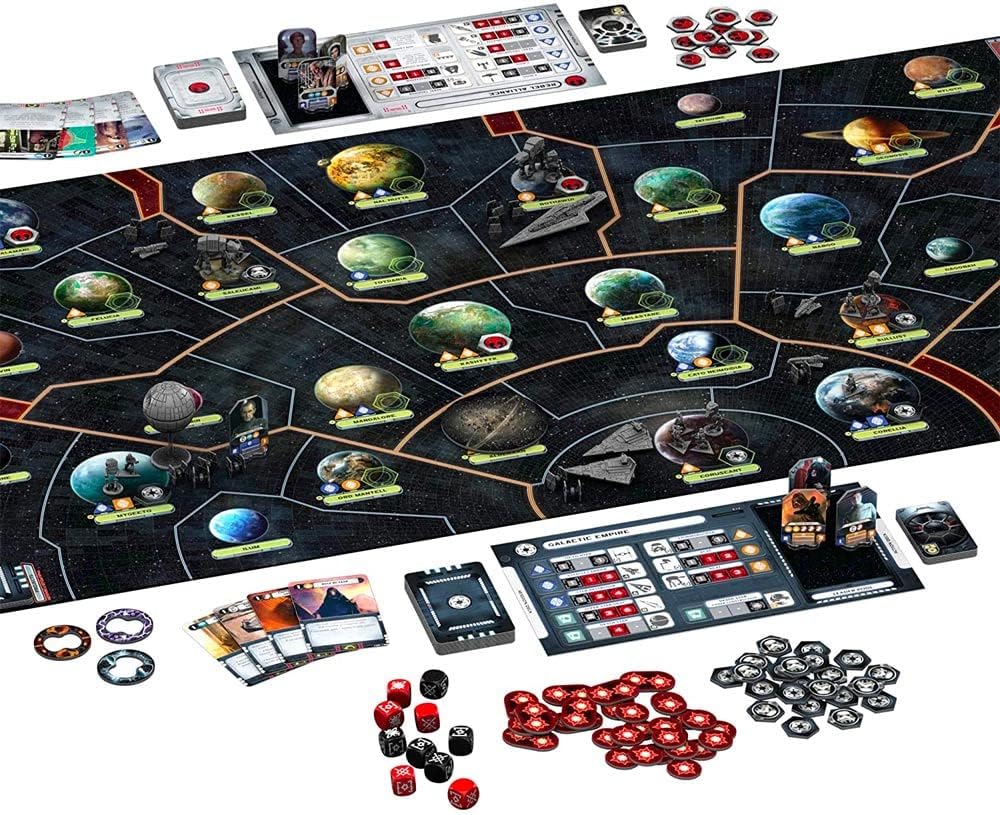 Asmodee Star Wars: Rebellion Board Game - Epic Galactic Empire vs Rebel Alliance Conflict, Tabletop Miniatures Strategy Game for Adults, Ages 14+, 2-4 Players, 3 Hour Playtime