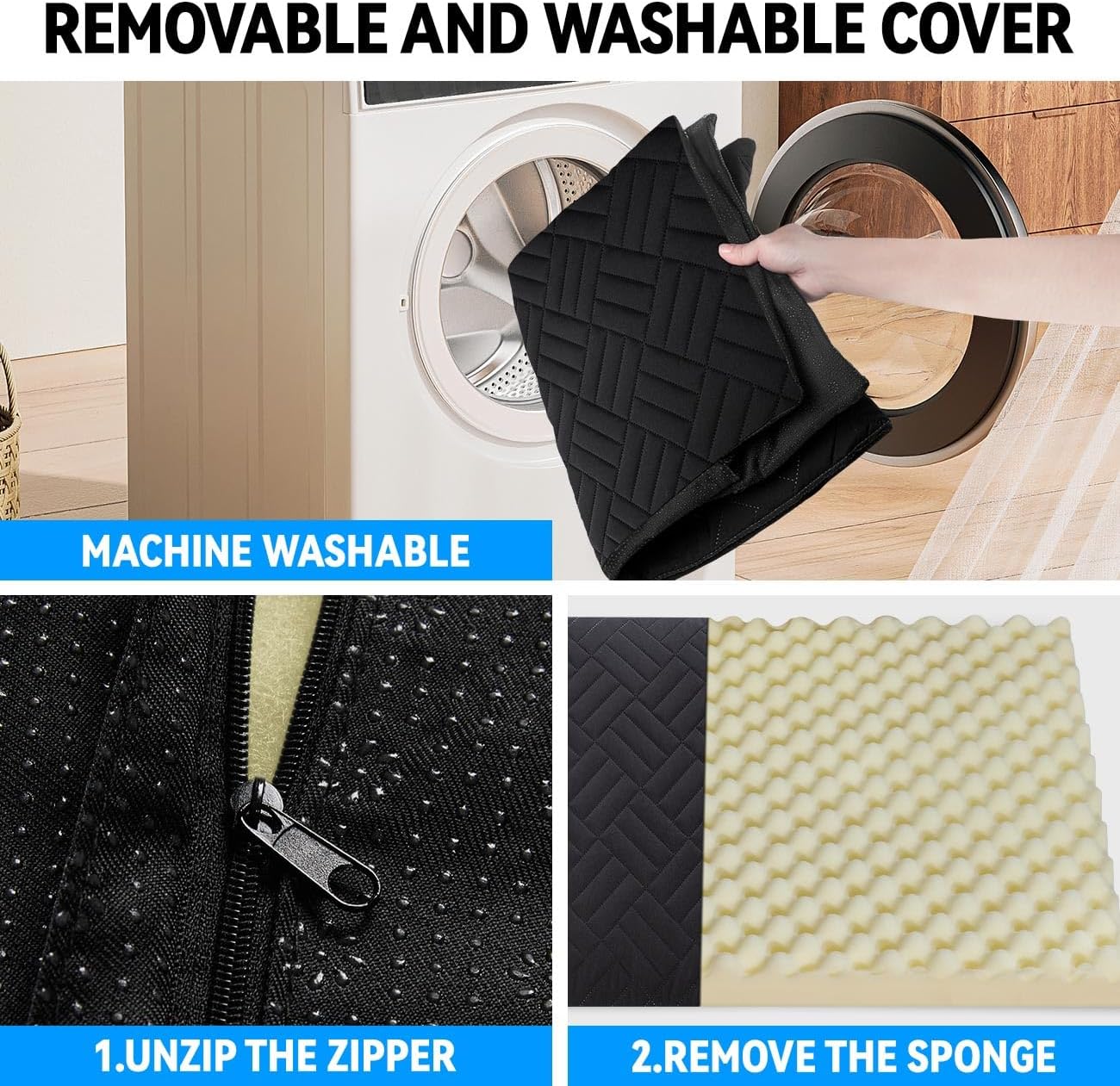 Dog Mat for Back Seat Extender for Dogs,Dog Bed for Car,Pet Cover for Hammock for Car,Hard Bottom Car Seat Cover for Dogs (Black, for car)