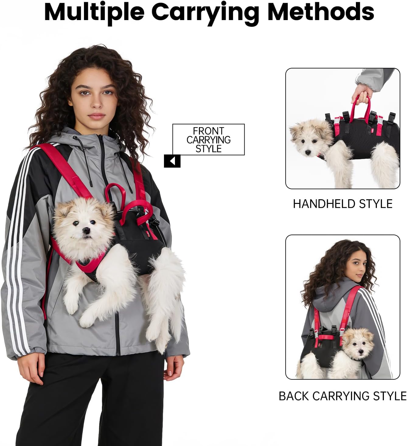 Dog Emergency Rescue Sling - Lightweight Packable Lift Harness with Handle - Safe Transport for Small Medium Dogs - Ideal for Hiking Skiing（8.5-17.5lbs）