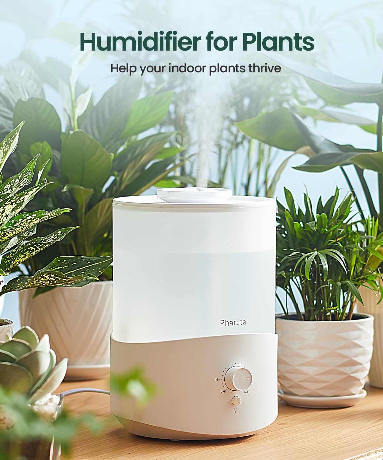 Humidifiers for Bedroom Large Room, 2.5L Cool Mist Humidifier with Essential Oil Diffuser, Top Fill Humidifier for Baby, Home, Plant, Ultrasonic Humidification for whole house, Auto Shut-Off