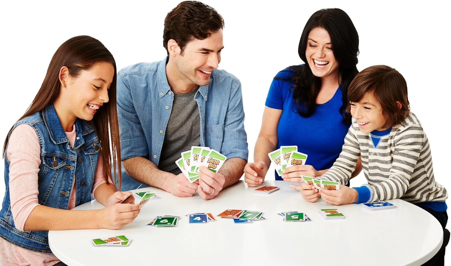 Mattel Games, Skip-BO Card Games for Ages +7, Card sequencying Family Game from UNO Creators, 52370