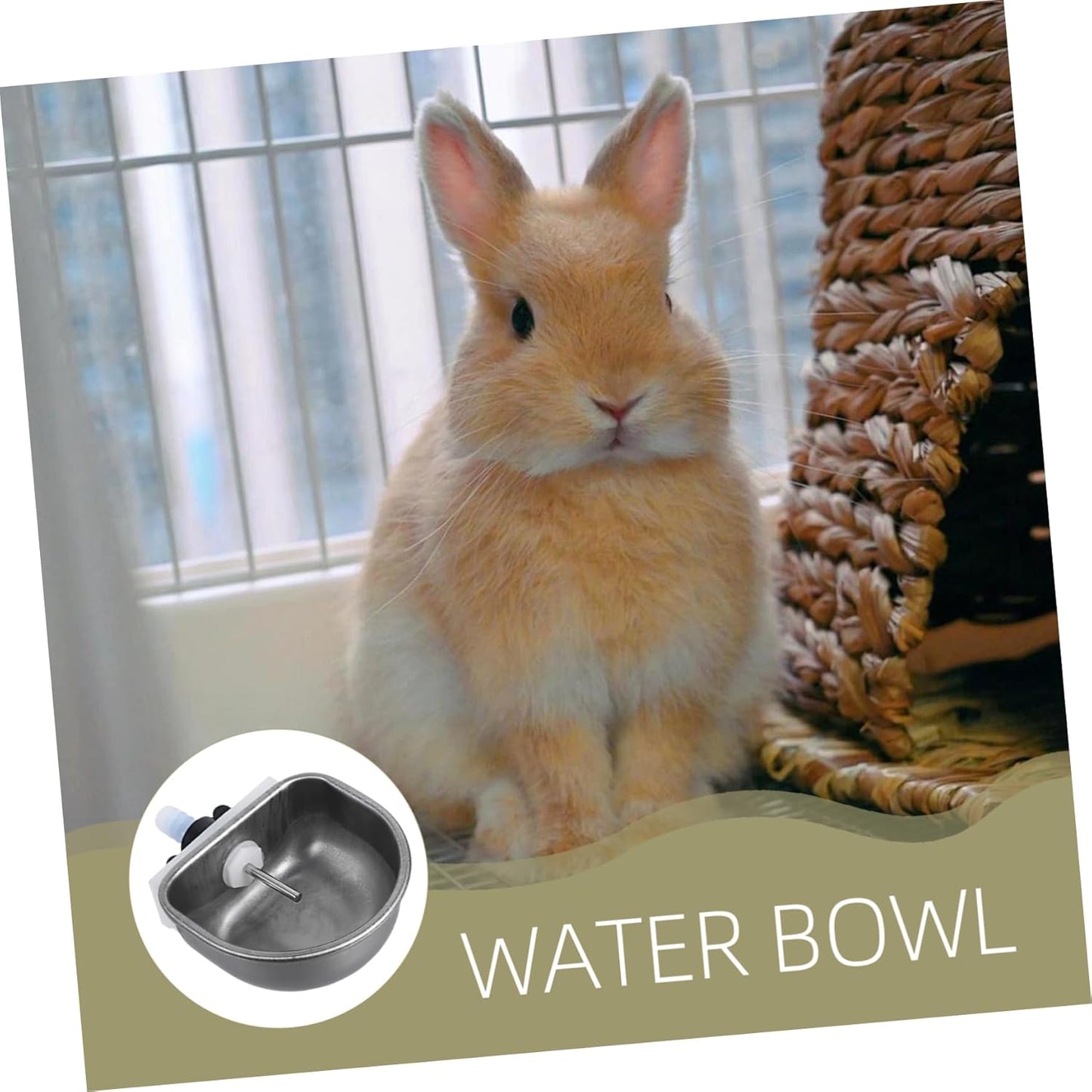 Milisten Automatic Rabbit Water Bowl Stainless Steel Self Watering Feeder for Small Pets Ergonomic Design for Cages Durable and Easy to Clean Optimal Capacity for Daily Hydration Needs