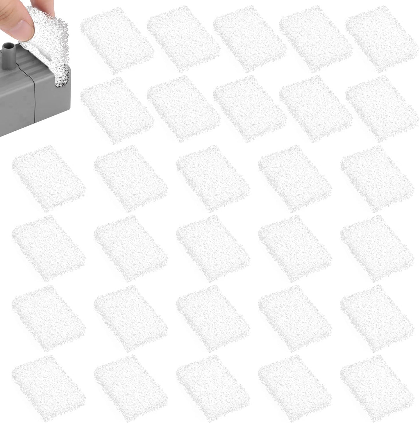 30pcs Pet Fountain Filters, Cat Drinking Water Filter Replacement Foam Filters Sponge Compatible with PETKIT Eversweet 3 Pro Eversweet Solo 2 EversweetSolo SE Wireless Pump Pet Water Fountain