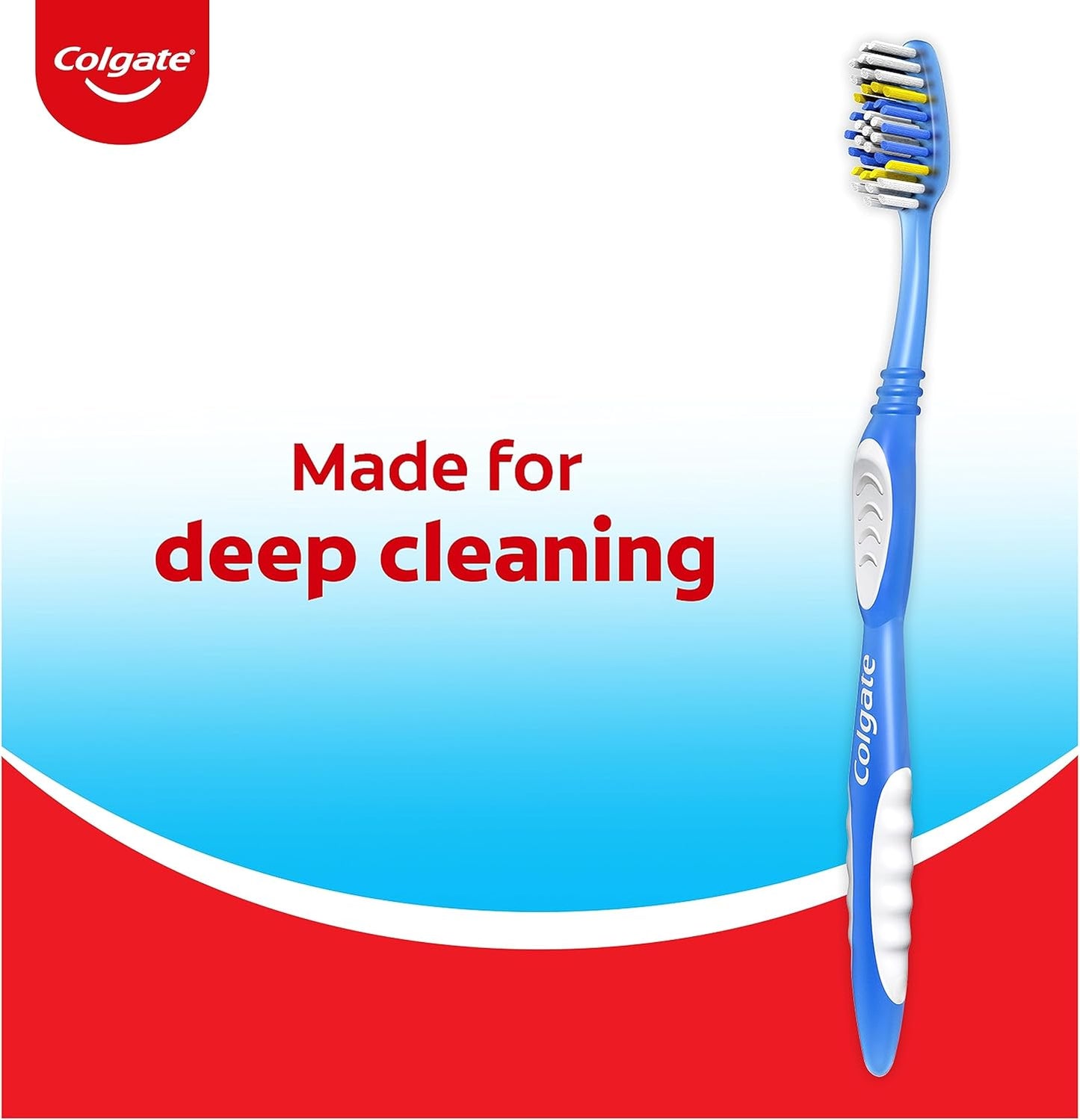 Colgate Extra Clean Toothbrush, Soft Toothbrush for Adults, 6 Count (Pack of 1)