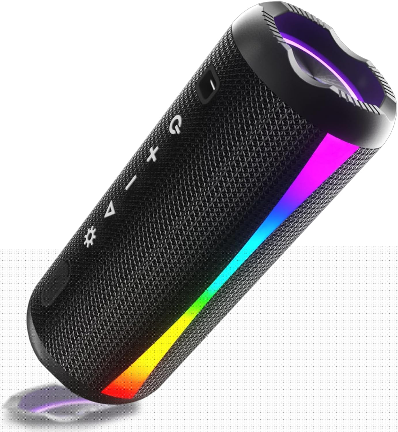 Portable Bluetooth Speaker, 2026 Bluetooth Wireless Speaker 5.4 with RGB Lights, 20H Playtime with Deep Bass, IP7 Waterproof, TWS Pairing, Portable Speaker for Travel/Party/Home/Gifts, Black