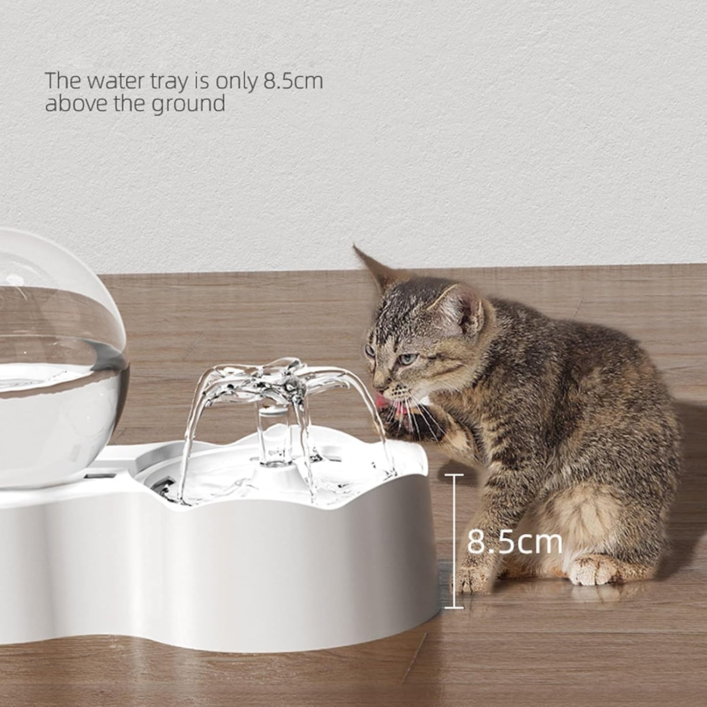 Cats Water Fountain Automatic Pet Drinking Bowl Quiet Water Dispenser 2300ml Large Water Capacity Filter Pad Filtration