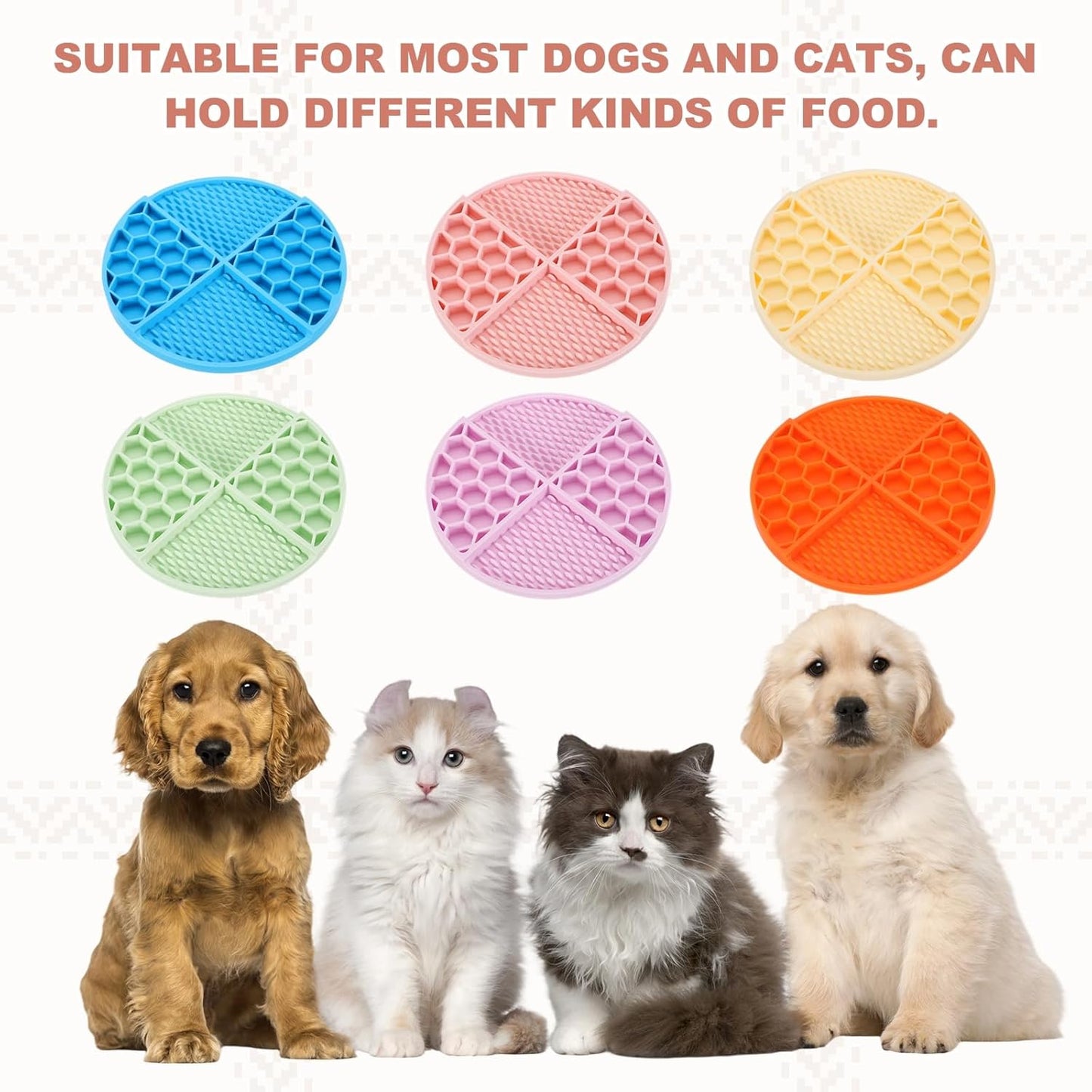 Slow Feeder Dog Bowls, Puzzle Slow Eater Dog Food Bowl, (Purple & Diameter: 6.3"), Intended for Fast Eater Small/Medium Dogs/Helps Prevent Abdominal Gas Anti-Choking