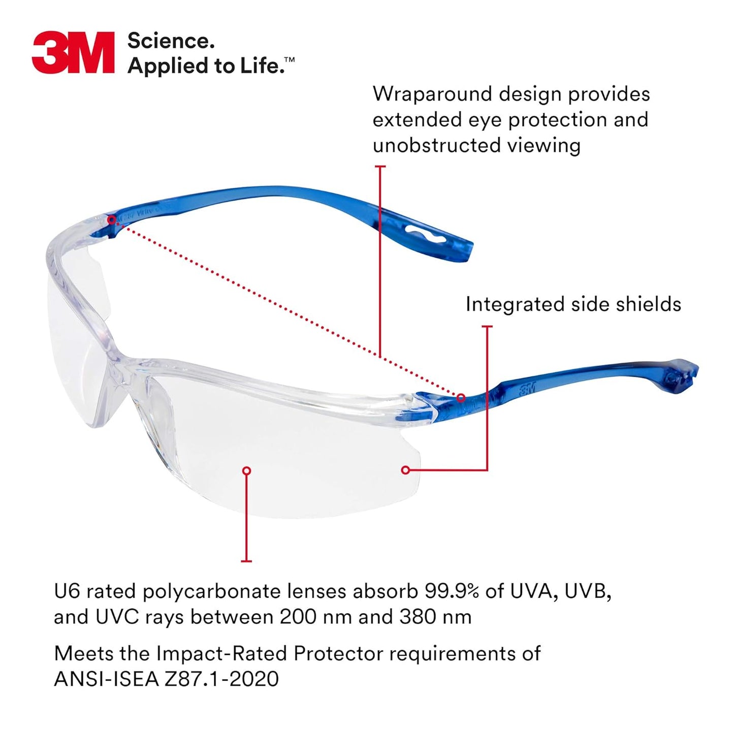 3M Safety Glasses, Virtua CCS and Virtua Sport CCS 2-Pack, Anti-Fog, Clear Lens, ANSI Z87, Corded Ear Plug Control System, Removable Foam Gasket