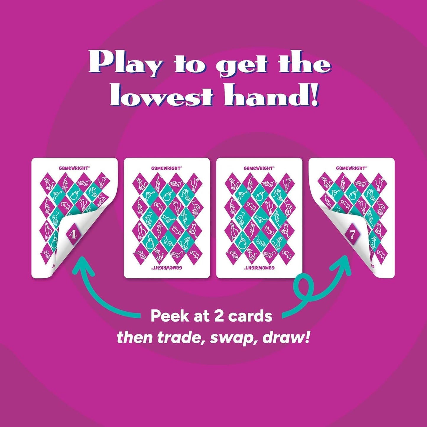 Gamewright Rat‑A‑Tat Cat Card Game – Family Board Games & Kids Games | Memory & Strategy Game for Kids 6+ | Quick Play Card Game for Family Game Night, 2‑6 Players