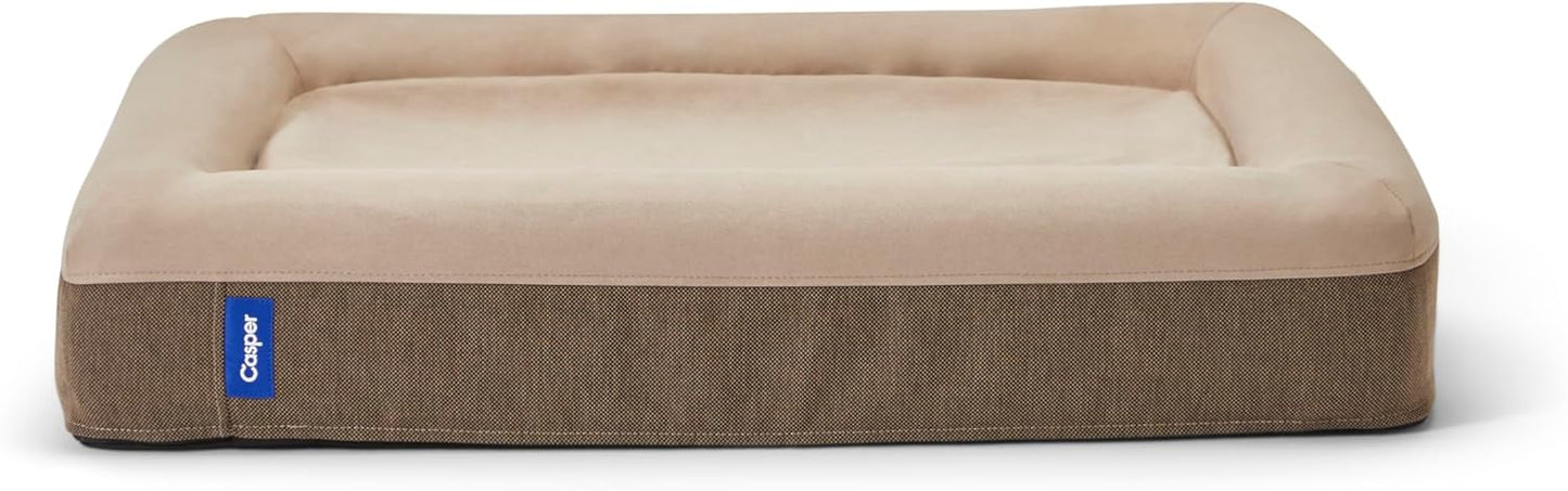 Casper Dog Bed, Plush Memory Foam, Large, Sand, 35.0"L x 45.0"W x 7.0"Th