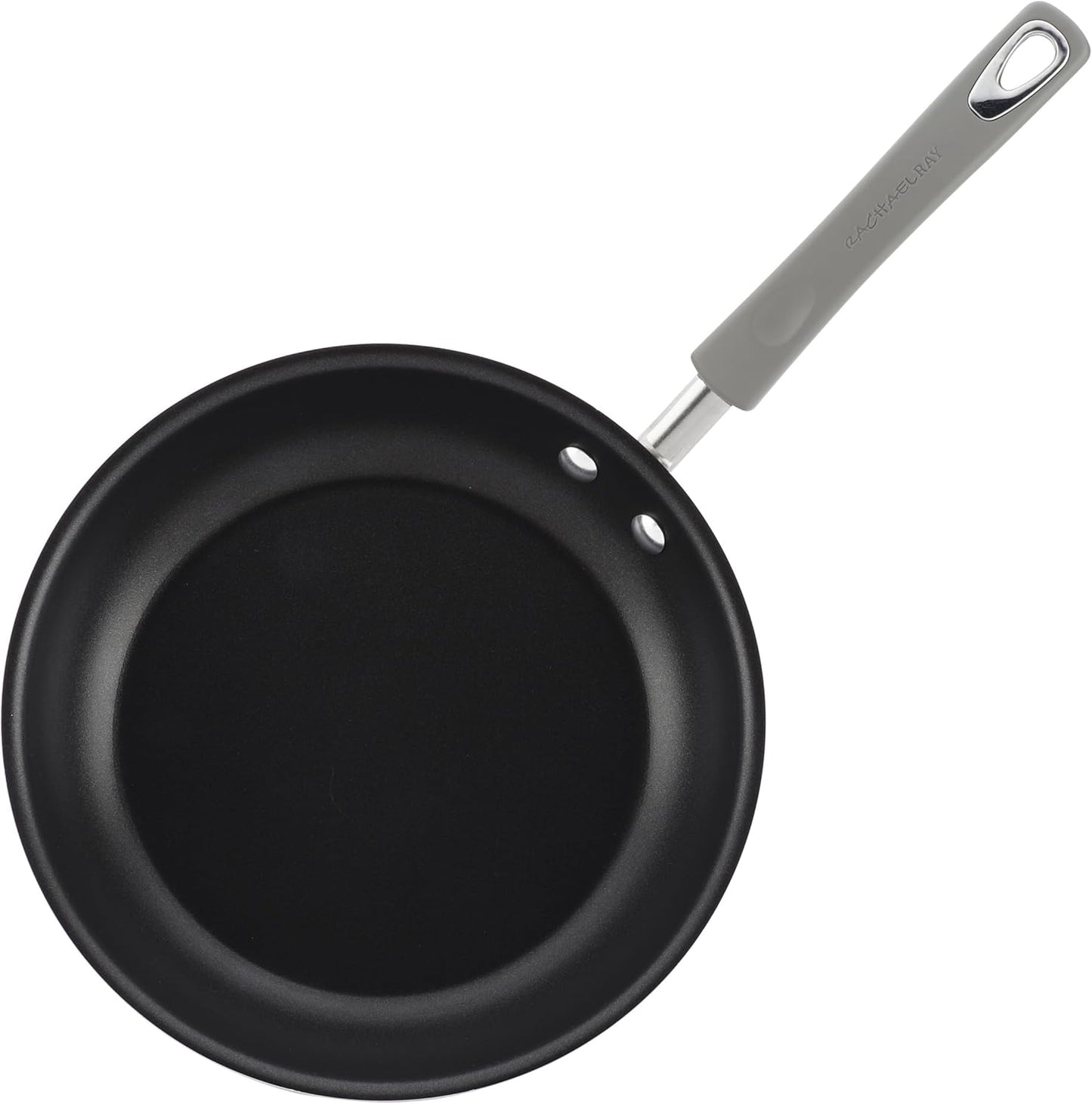 Rachael Ray Brights Nonstick Cookware Pots and Pans Set, 14 Piece, Sea Salt Gray