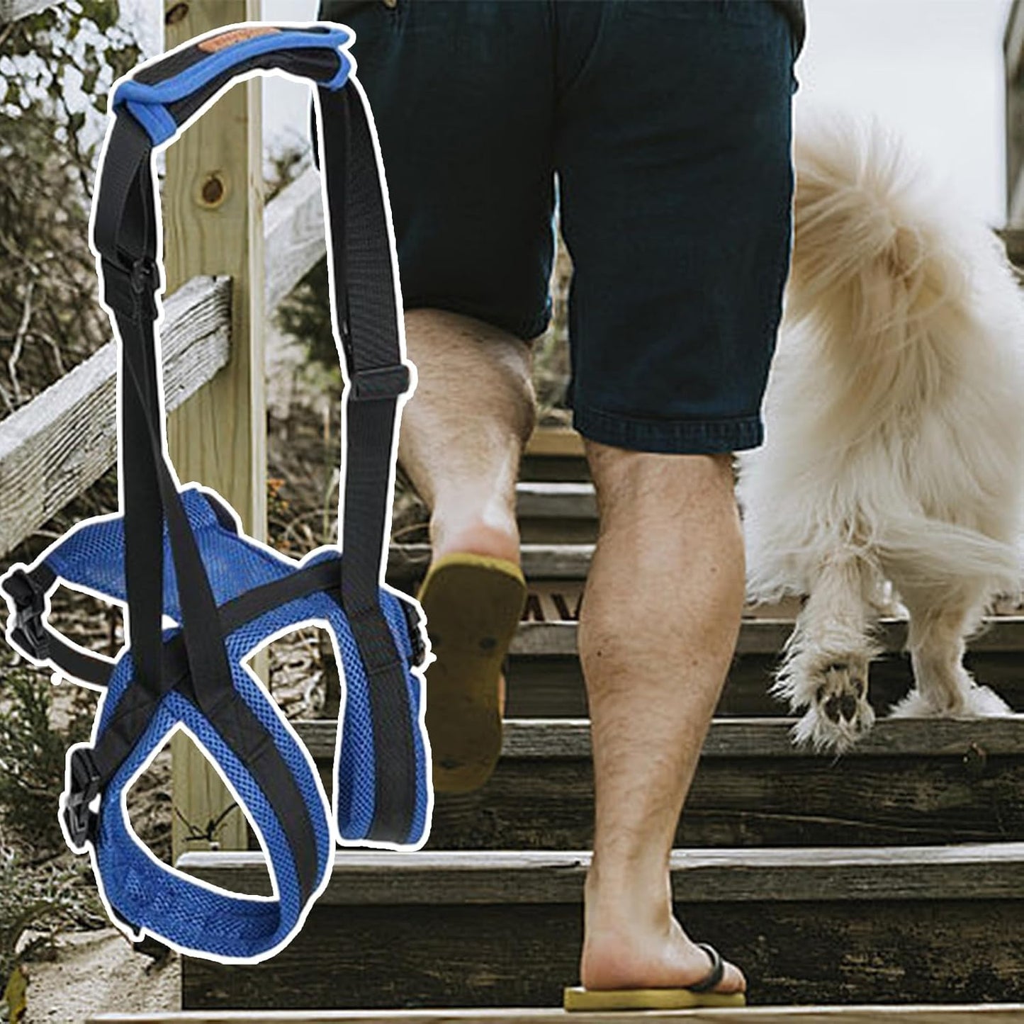 Canine Lift Harness - Rear Mobility Support for Senior Companions | Adjustable Hip Assistance Strap, Soft Padded Sling System, Balanced Weight Distribution with Reinforced Stitching & Comfort Grip Han