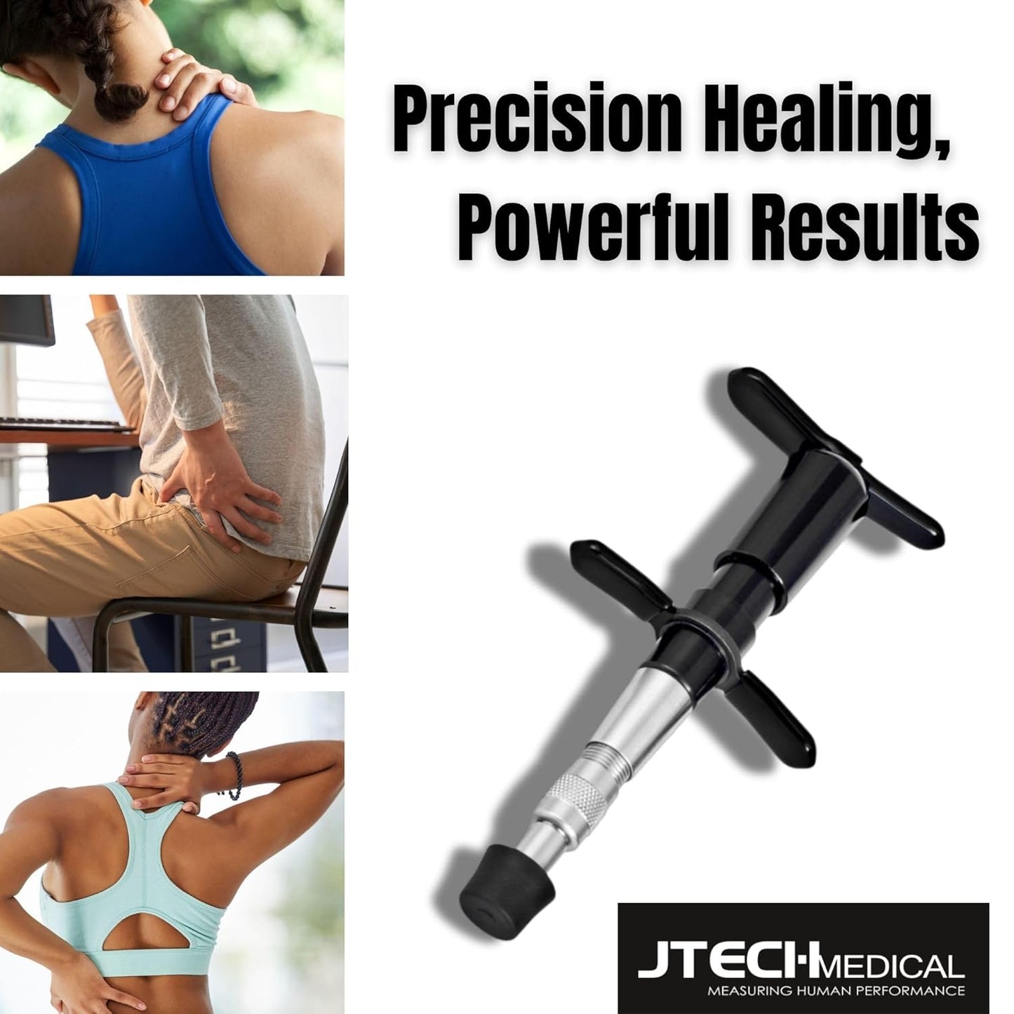 JTECH CAT Original Chiropractic Adjusting Tool, Handheld Spine Correction Tool and Back & Neck Massager, 20-45 lbs Max Average Force Range, Made in USA