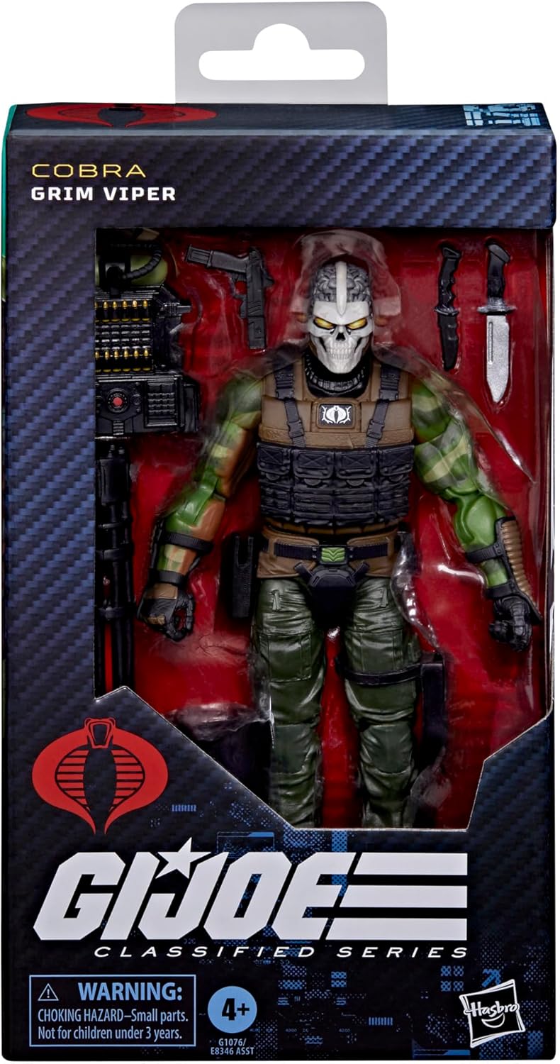 G.I. Joe Classified Series #176, Grim Viper, Collectible 6-Inch Action Figure with 5 Accessories