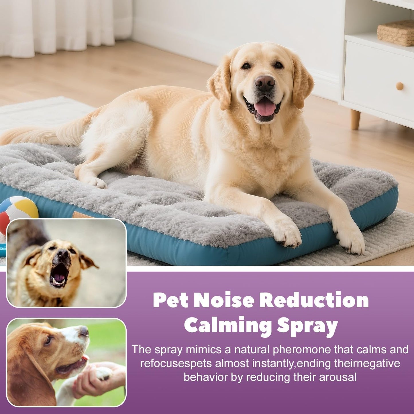 JoanofArc Calming Spray, Cat & Dog Calming Pheromone Spray 50ml with Diffuser Kit, Support Calmness, Stress Reduction, Stops Scratching & Barking for Home Travel, Safe for Pets