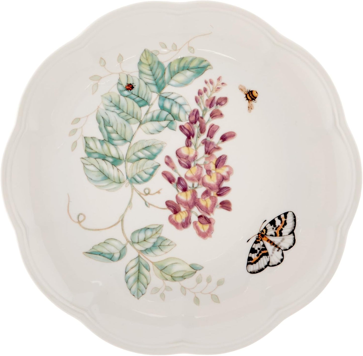 Lenox Dinnerware Set, Butterfly Meadow 18-Piece Set, Service For 6, White Porcelain, Butterfly And Flower Designs, Plates And Bowls Sets, Dishwasher Safe, Home & Kitchen (18 Pieces, Assorted)