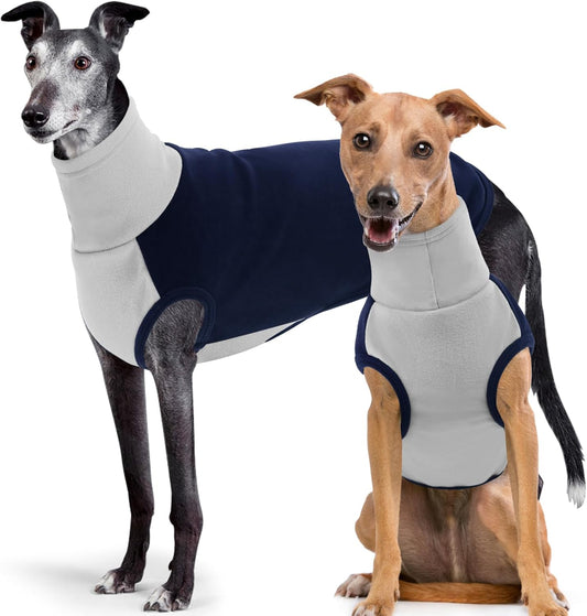 SUNFURA XXXL Dog Sweater - Warm Fleece Dog Sweater, Stretch Pullover Vest with Turtleneck for Extra Large Dogs, Soft Sweatshirt Jumpsuit for Labrador, Golden Retriever, Navy Blue 3XL