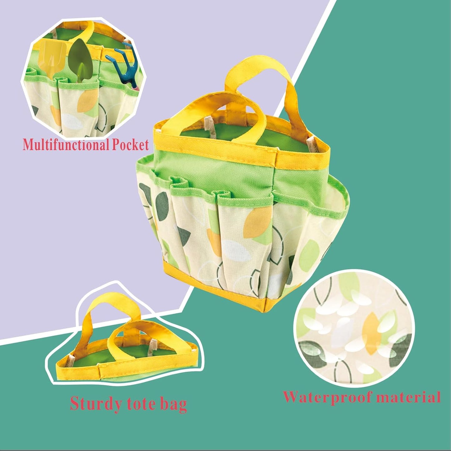 Garden Tools Set, Gardening Set Including Waterproof Apron and Garden Tool Bag, Outdoor Garden Toy Gift for Beach, Children Garden Tool for Boys Girls