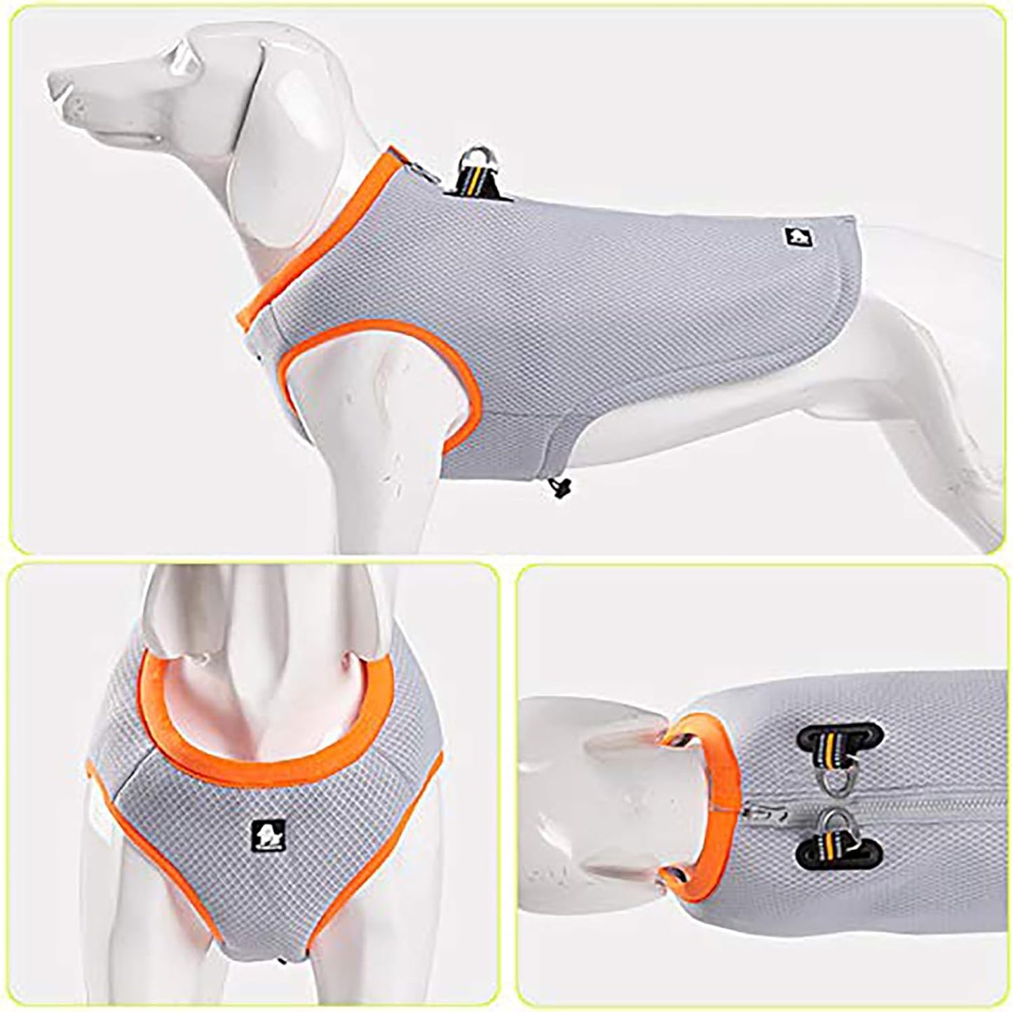TRUE LOVE Dog Cooling Harness Summer and Winter Clothes Adjustable Reflective Vest for Small Big Dogs Outdoor Walking Camping TLG2511