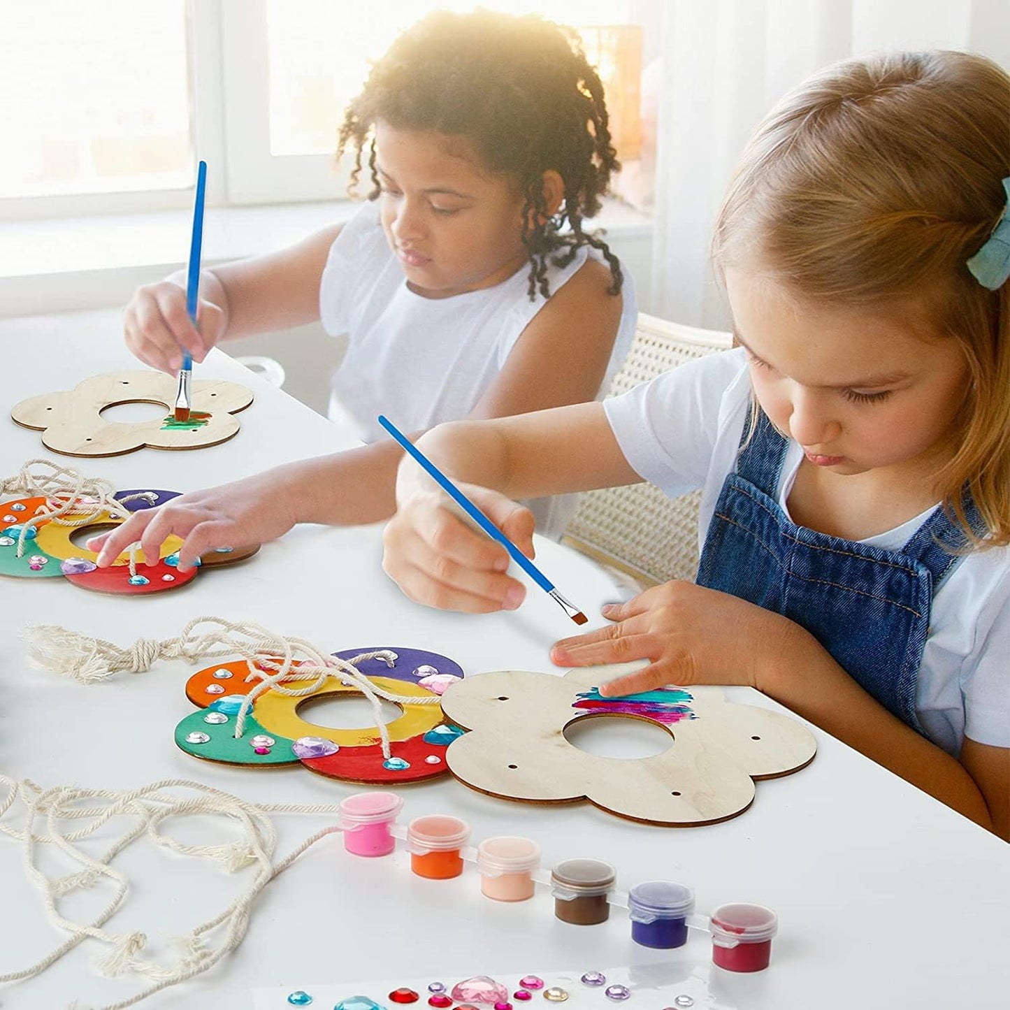 Gooidea Kids Arts and Crafts Bird Feeders for Outside, 2-Pack DIY Wooden Paint Kits Outdoor Toys Easter Basket Stuffers for Boys & Girls Age 3-5 4-8 8-12