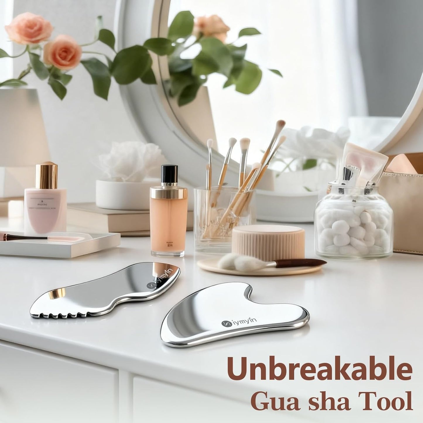 5-in-1 Stainless Steel Muscle & Fascia Scraper Tool Set, For Body Skin Massage and Sore Muscles, Myofascial, Iastm Tools, Soft Tissue Mobilization Tools, Full Body Gua Sha Kit, Great Gift Idea for Her