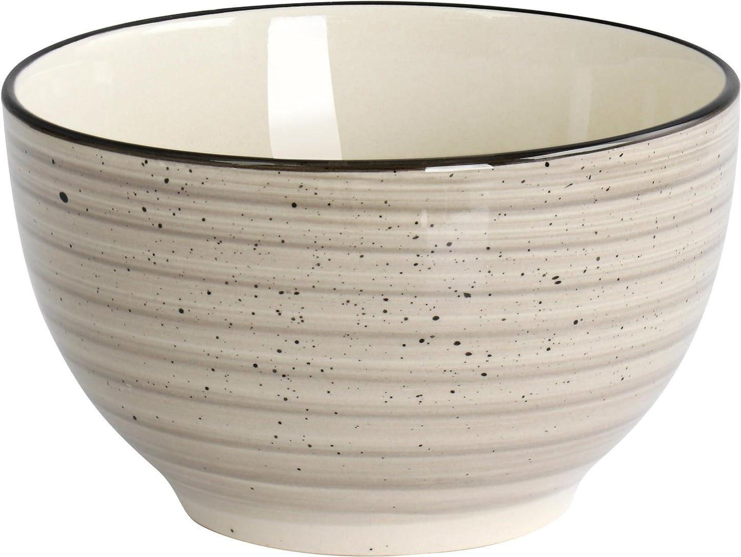 Elama Gia 24 Piece Stoneware Dinnerware Set (Cream)