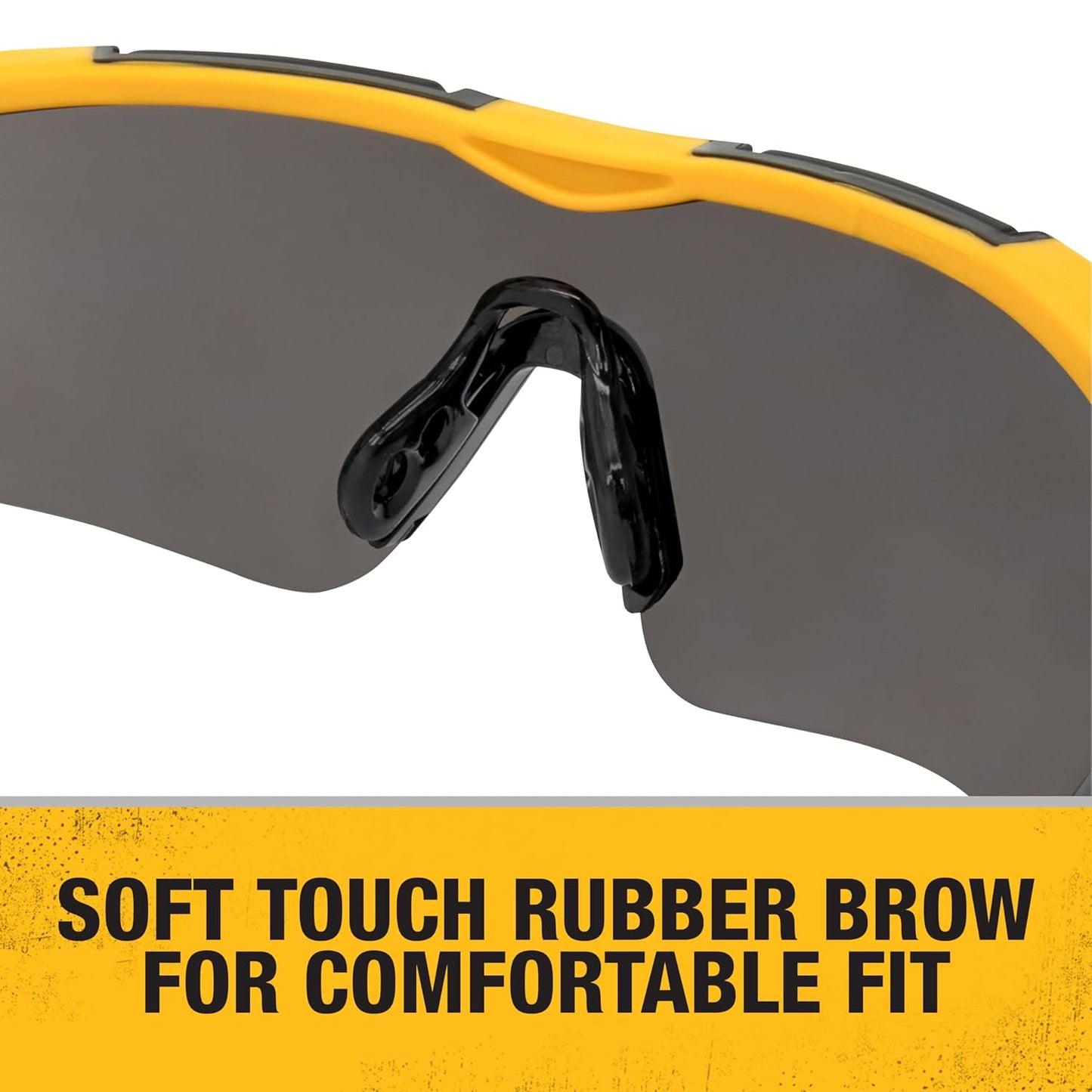 DEWALT DPG110 Chisel Unisex Trim-Fit Half Frame Protective Eyewear, Black Frame Clear Lens