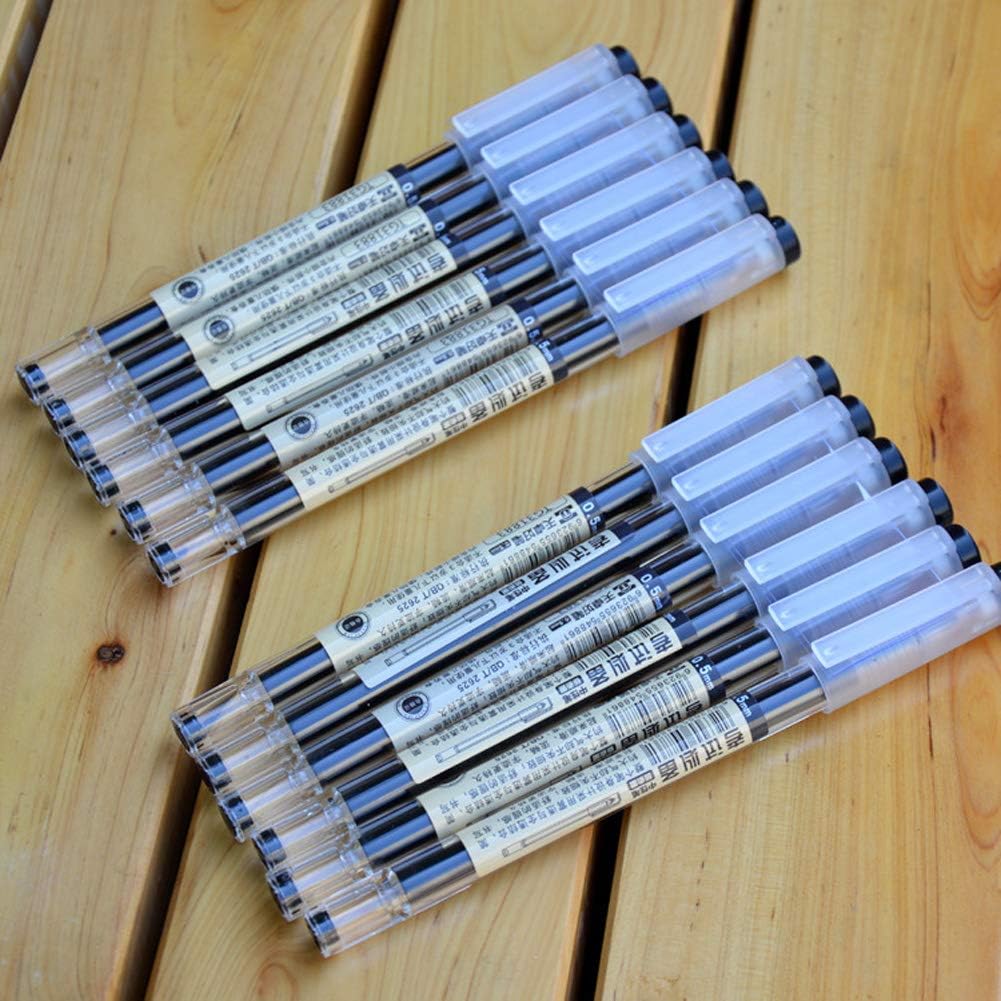 sencoo 12 pack Black Gel Ink Pen Extra Fine Point Pens Ballpoint pen 0.35mm Black Office School Stationery Students Pens