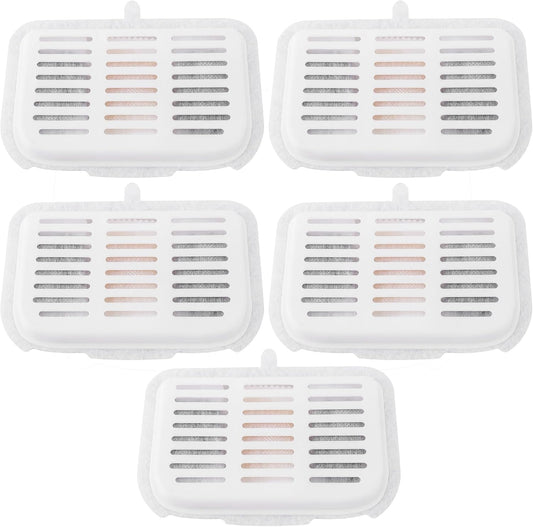 5PCS Cordless Water Fountain Filter Compatible with EVERSWEET MAX 105 fl oz/3L Automatic Cat Fountain 13.2x10cm Pet Water Purification Filters