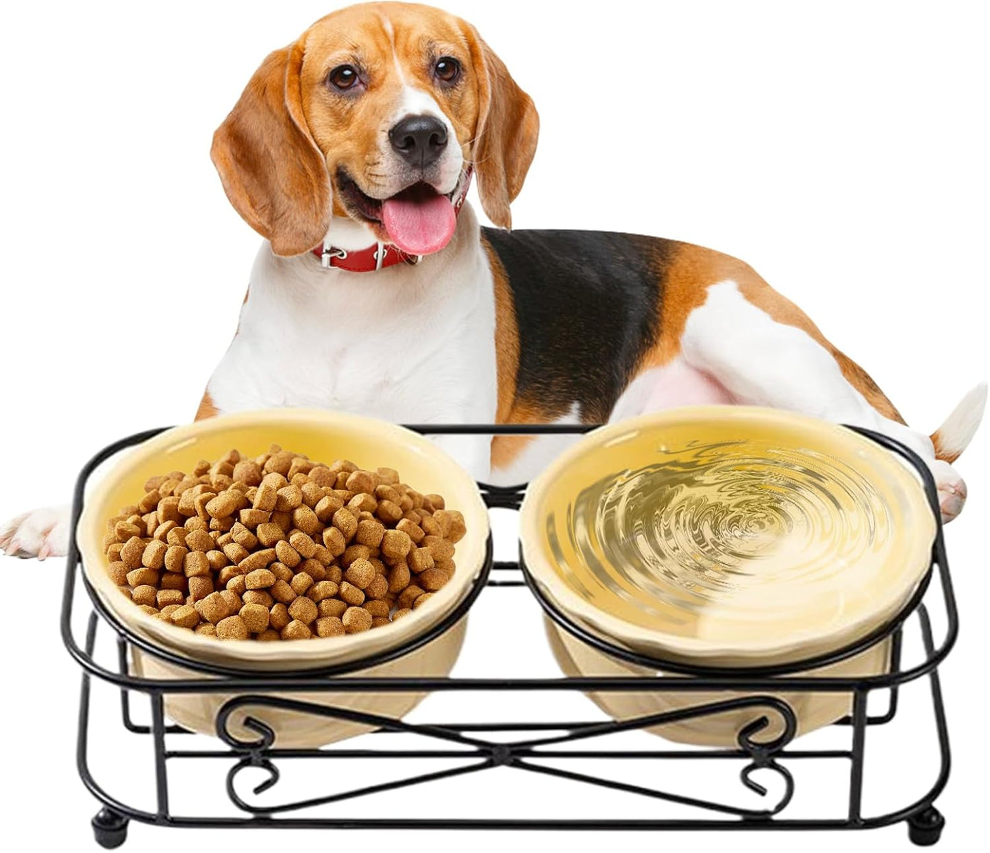 Washable Dog Bowl - Reusable Slow Feeder, Pet Feeder with Sturdy Stand, Puppy Bowls with Wide Mouth Design, Pet Feeding Station Accessories, Feline Bowl for Home Indoor Outdoor Use