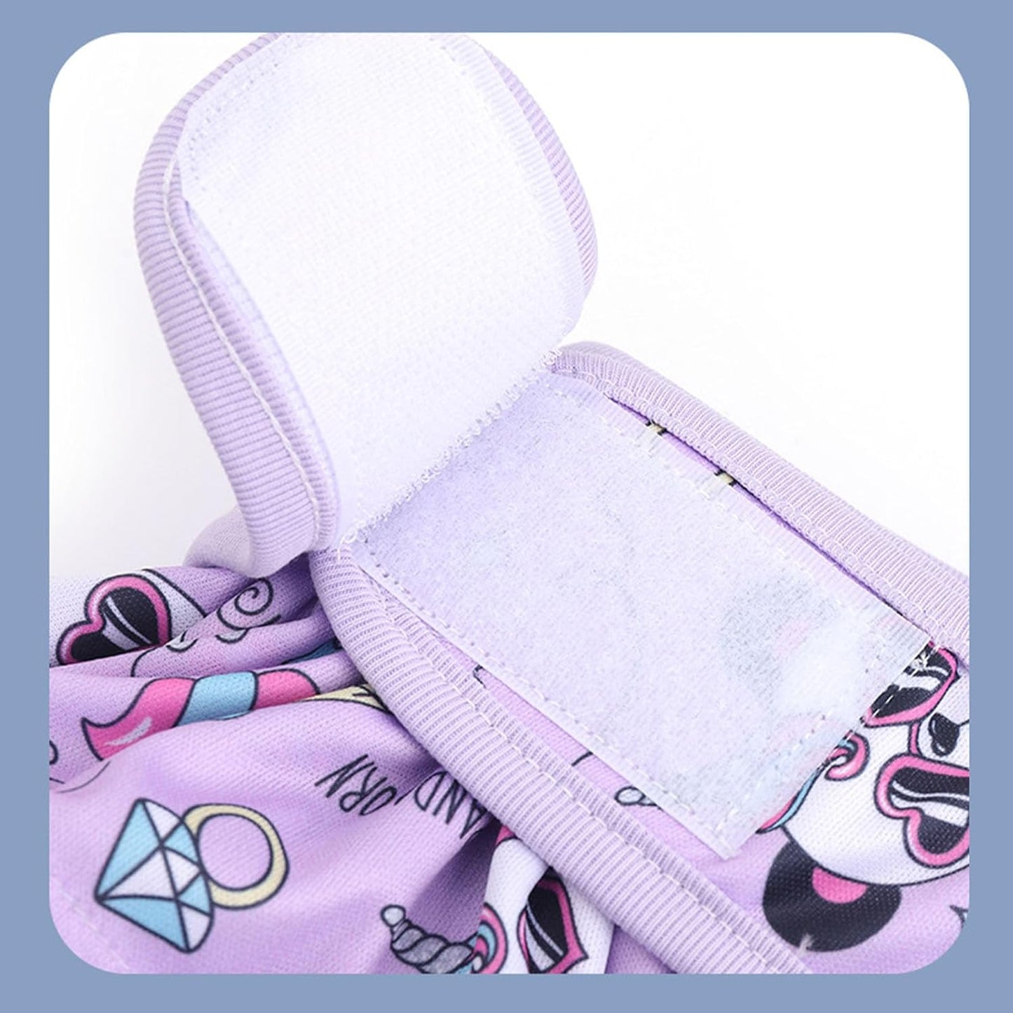 ZJchao Female Dog Diapers Panda Pattern Cute Leak Proof Breathable Reusable Washable Dog Panties for Pet Menstrual Cycle Polyester Material (S)