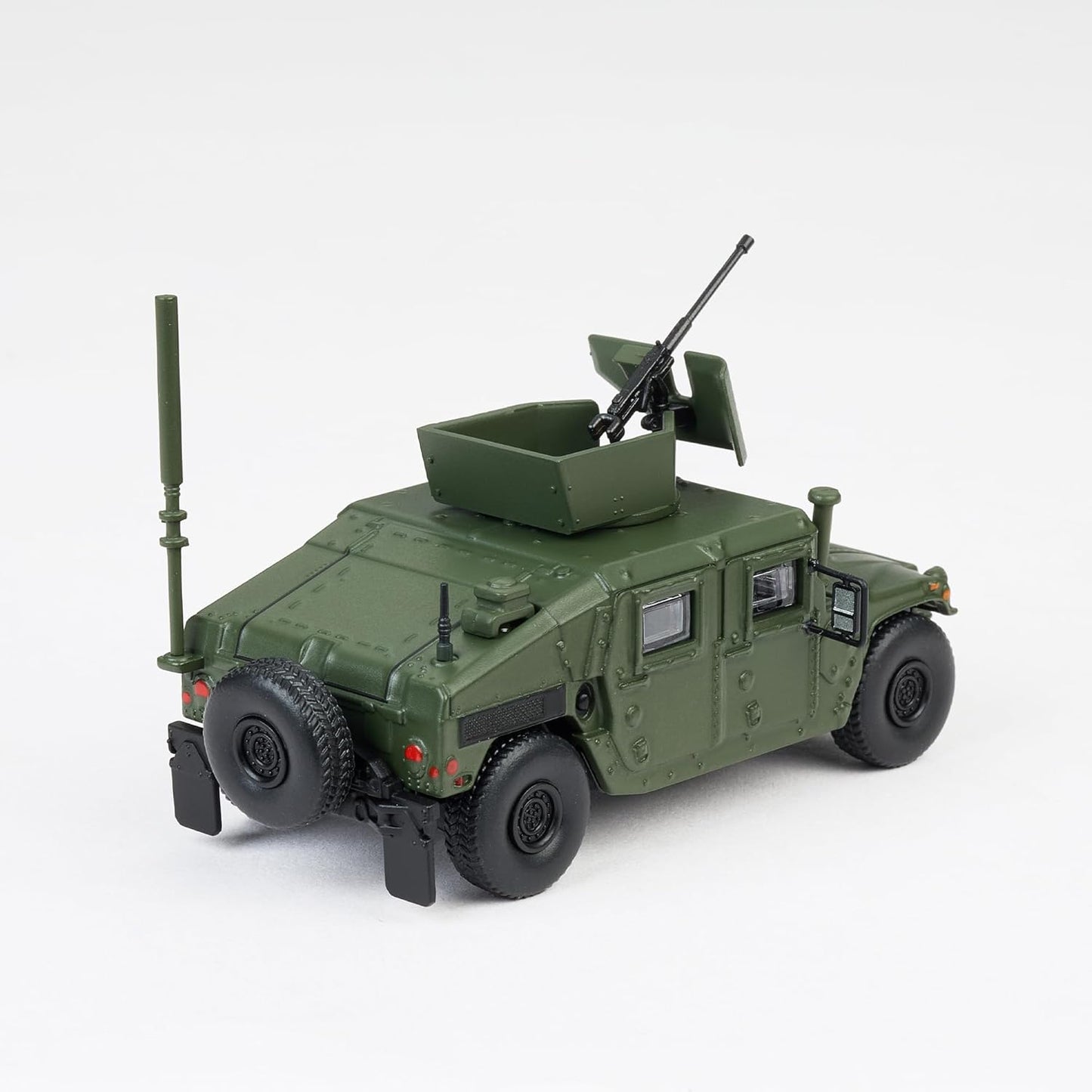 MASSDI 1/64 Diecast Car Model Toy - TJ1000 M1151 Enhanced Weapon Transport Vehicle Military Green - Authentic Vehicle Building Kit Replica Classic Car Age 15 and Above