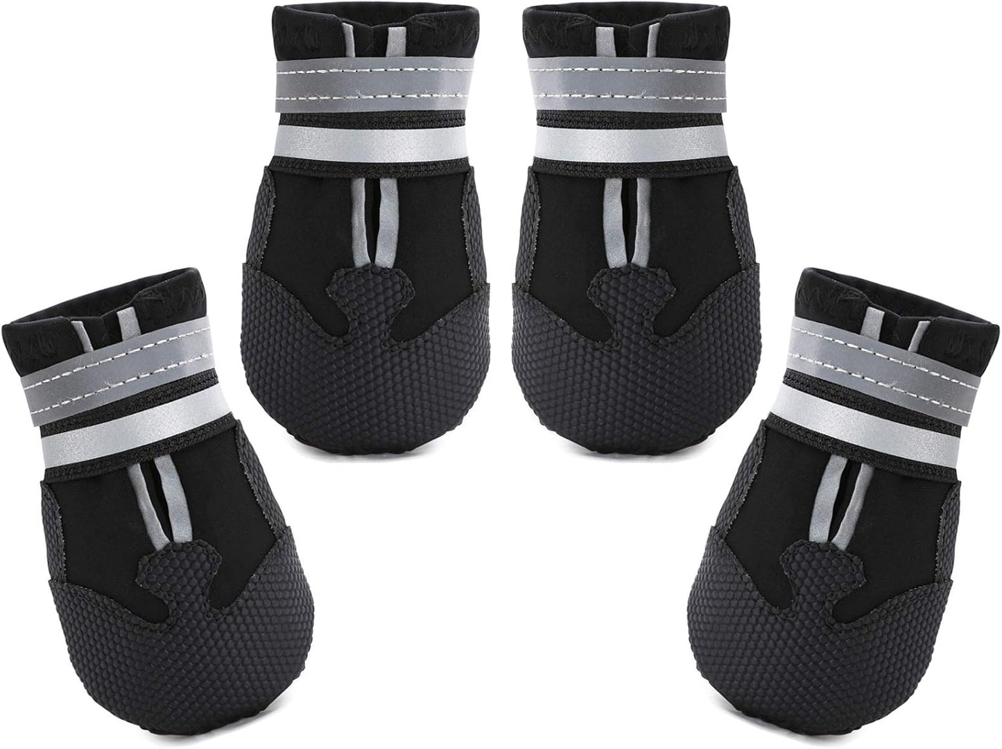 Dimicoo Water-Resistant Dog Boots for Medium Large Dogs,Non-Slip Dog Shoes for Winter Snow,Lightweight Paw Protector for Cold Pavement,Soft Dog Booties for Outdoor Walking Indoor Hardfloors
