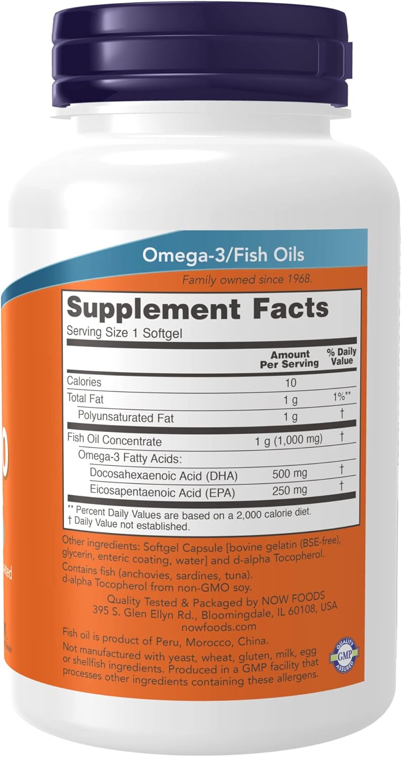 NOW Foods DHA-500, 90 Softgels (Pack of 2)