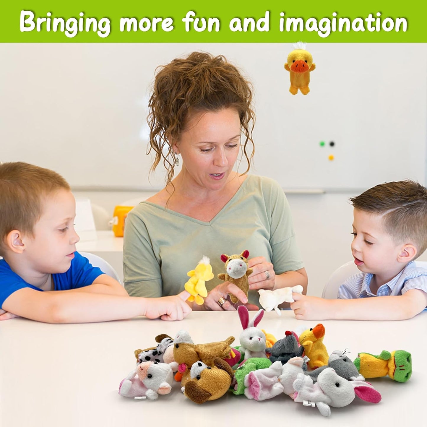 24 PCS Finger Puppets Set Mini Stuffed Animals Finger Puppet Toys for Storytelling Playing Teaching Shows Playtime Schools Birthday Party Gift Favor Supplies