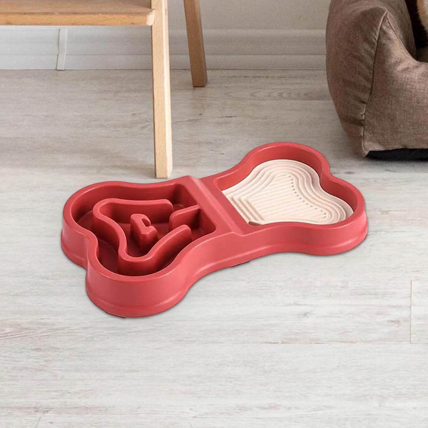 Dog Food Bowls - Puppy Feeder, Gentle Puzzle, Feeding Supplies with Durable Feature, Portable Dish with Practical Detail, Bowl, Pet Home Travel Indoor Outdoor for Training Eating