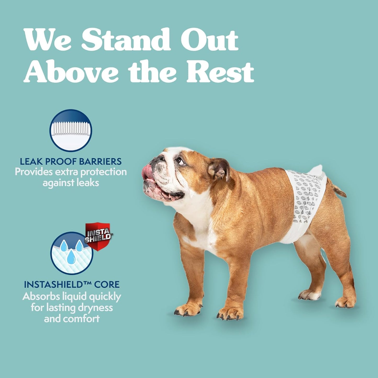 Simple Solution Disposable Male Wraps, Absorbent Leak Proof Belly Bands for Dogs, Incontinence Aid, Puppy Training, Marking Control, and Travel Protection, Toy Dogs, 9–14 Inch Waist, 30 Count