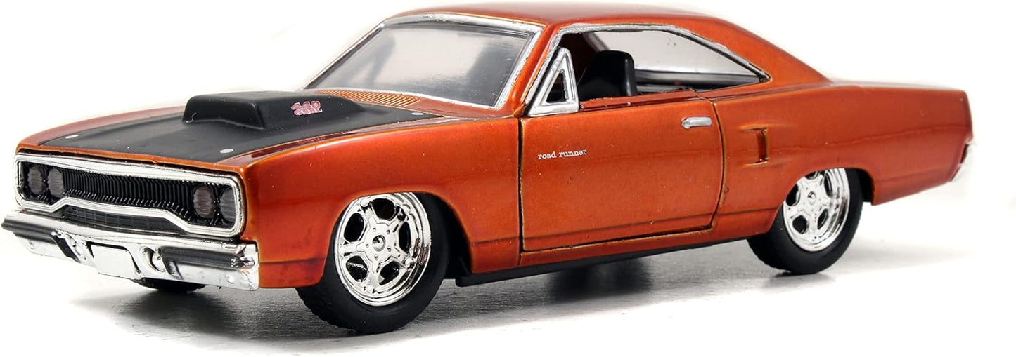 Jada Fast & Furious 1:32 Dom's Plymouth Road Runner Die-cast Car, Toys for Kids and Adults(Copper)