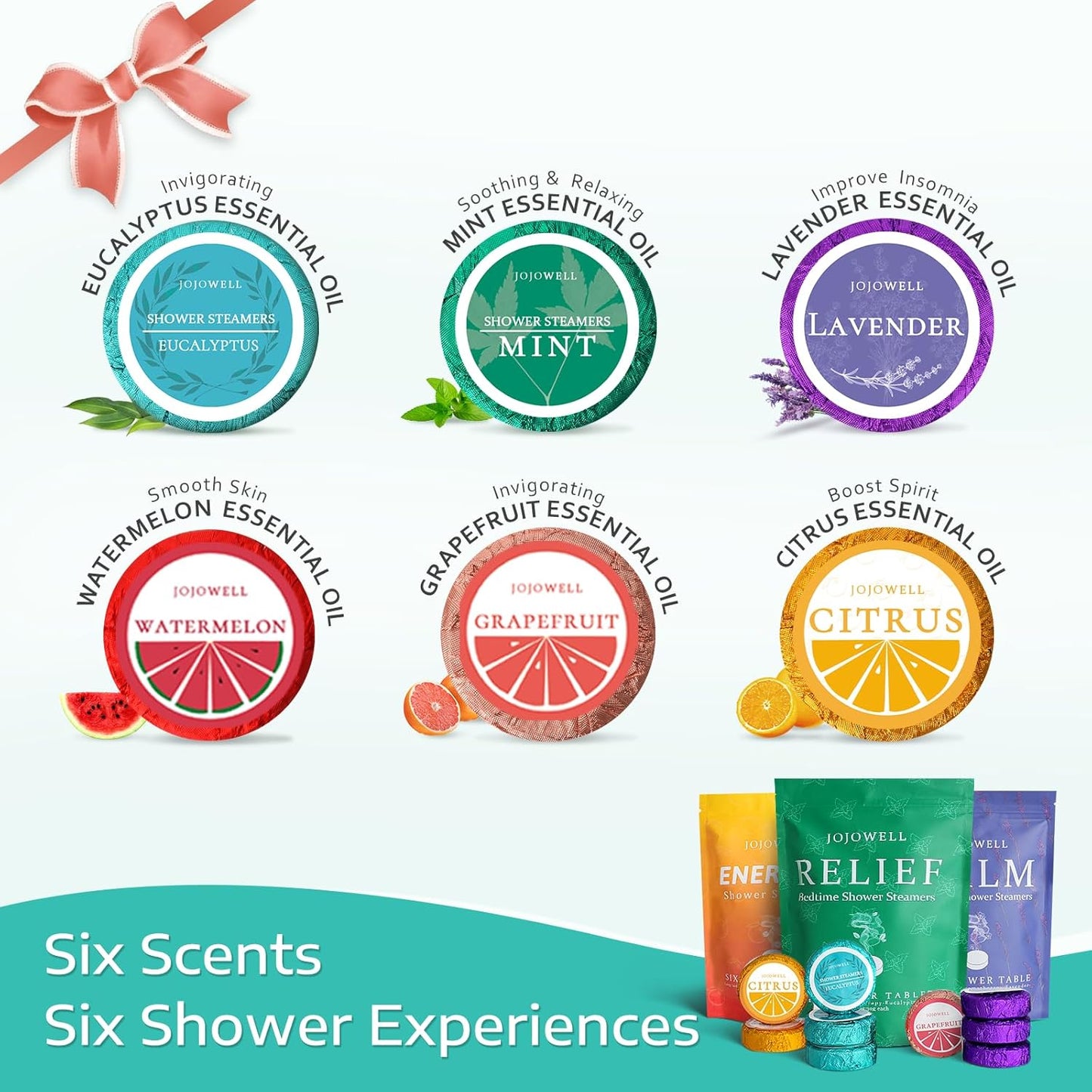 Shower Steamers Aromatherapy - 18 Pack Birthday Gifts for Women, Men, Self Care with Natural Essential Oils Relaxation Home SPA, Easter Basket Stuffers for Adults Teens, Mothers Day Gifts