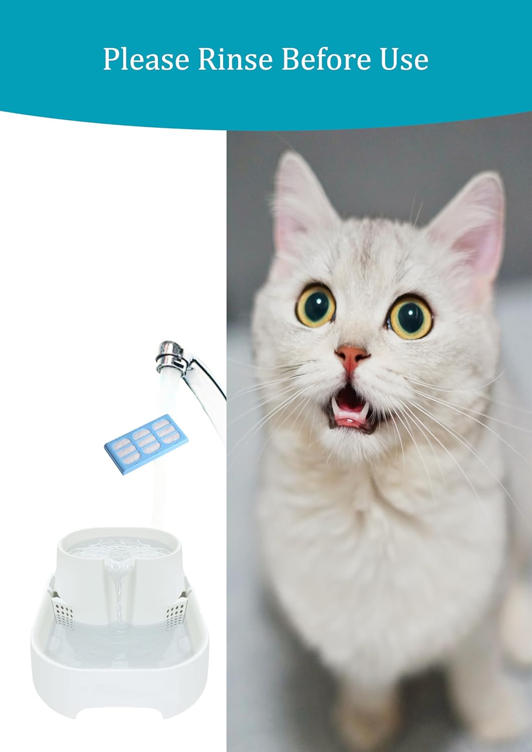 6X Replacement Filter Cartridges Compatible with Cat Mate & Dog Mate 100 fl. Oz. and 70 Fluid Oz Fountains