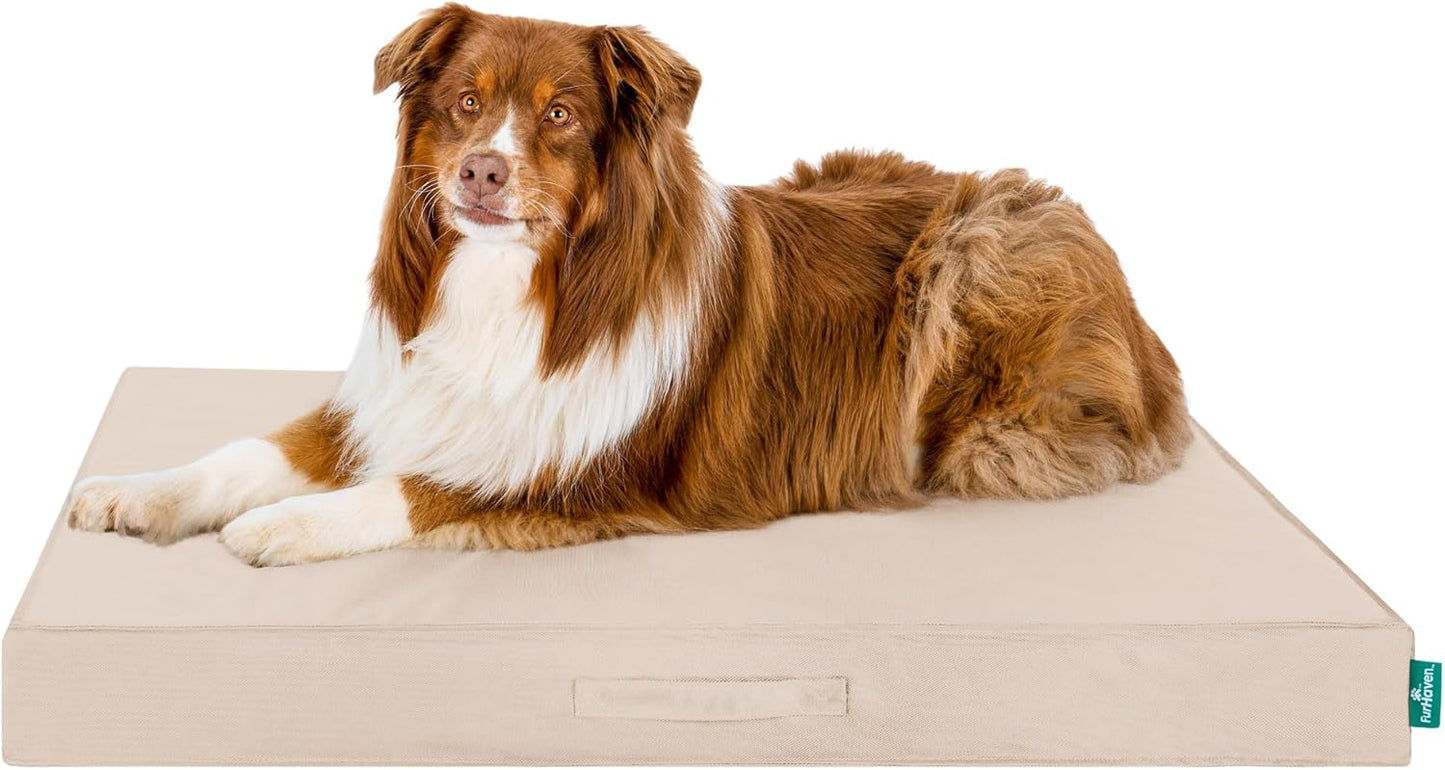 Premium Indoor-Outdoor Deluxe Mattress Pet Bed, Biscuit, Jumbo