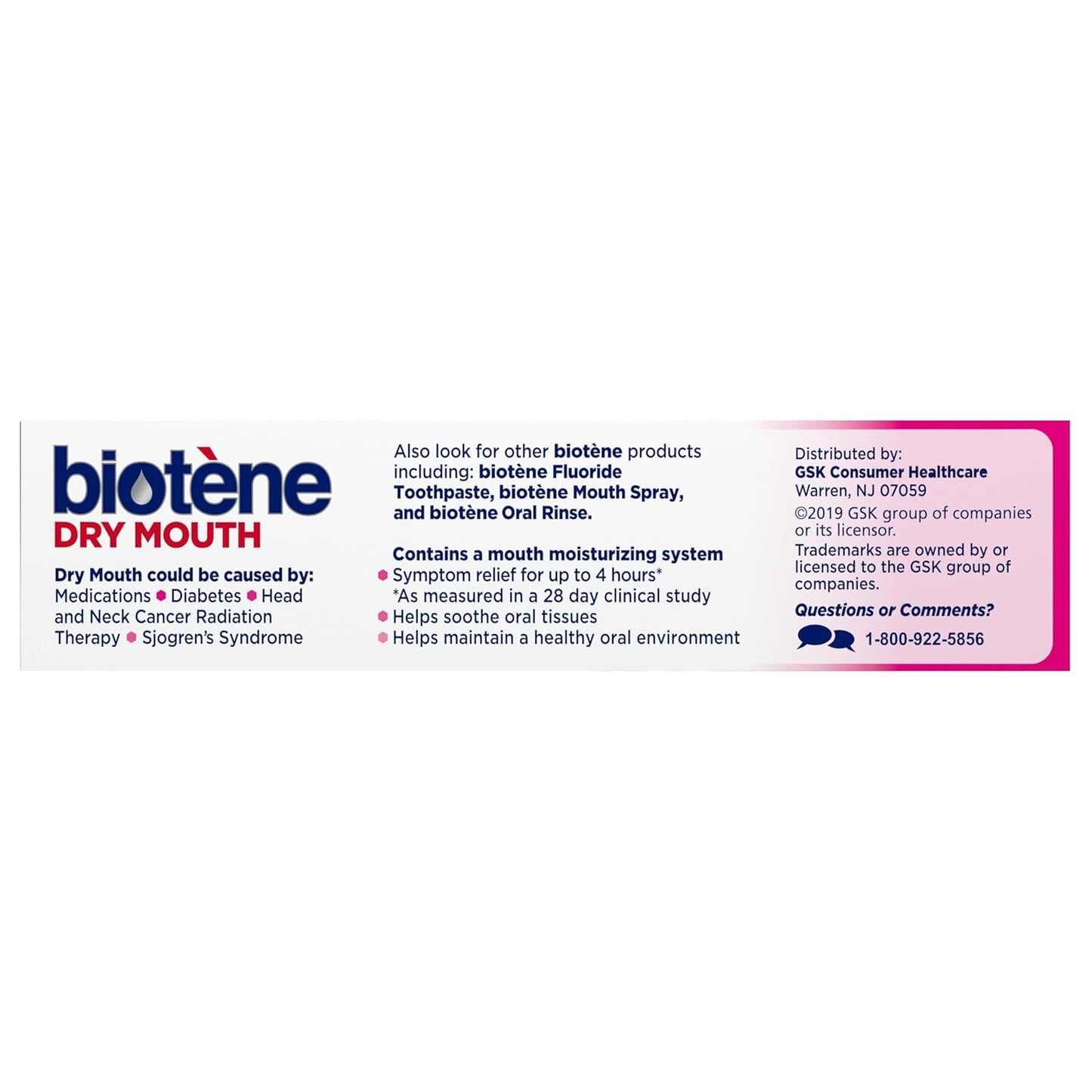 Biotene OralBalance Moisturizing Gel, Alcohol Free Gel and Dry Mouth Gel, Flavor Free - 1.5 oz