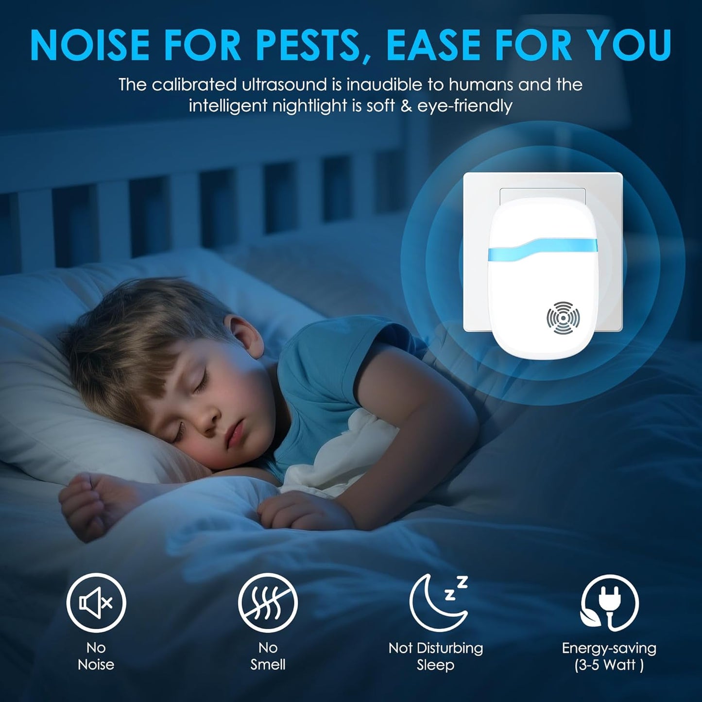 [2026 Upgraded] Ultrasonic Mouse & Pest Indoor Repeller - Stronger Driving Force, Repellent for Mice, Rats, Rodent, Roaches, Ants, Spiders, Bugs, Quiet for Home, Plug-in Control Device (6 Pack)